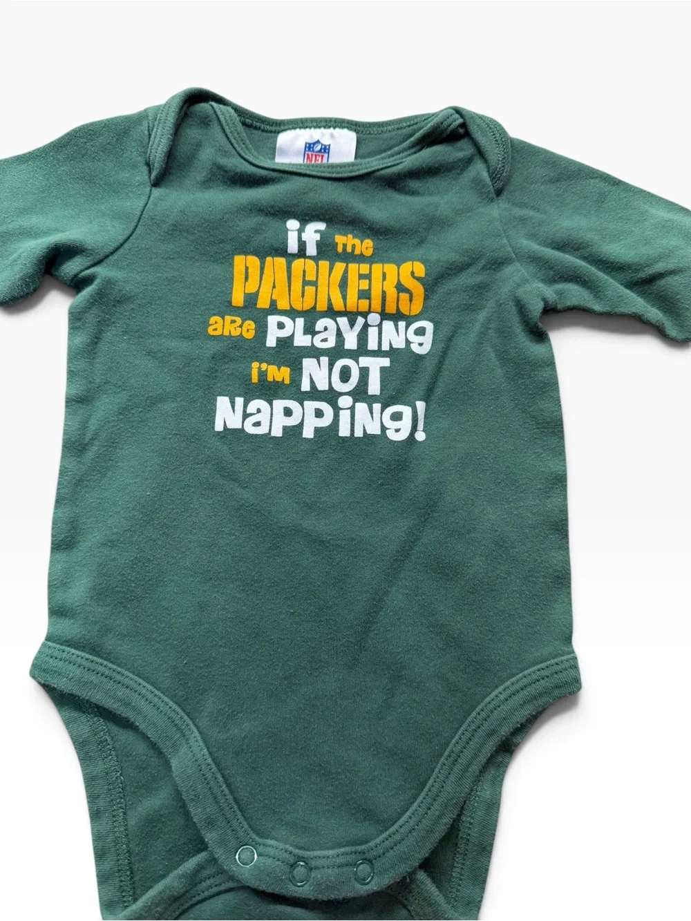 Green Bay Packers Baby Bodysuit Lot 0-3 Months NFL Team Apparel 2 Piece